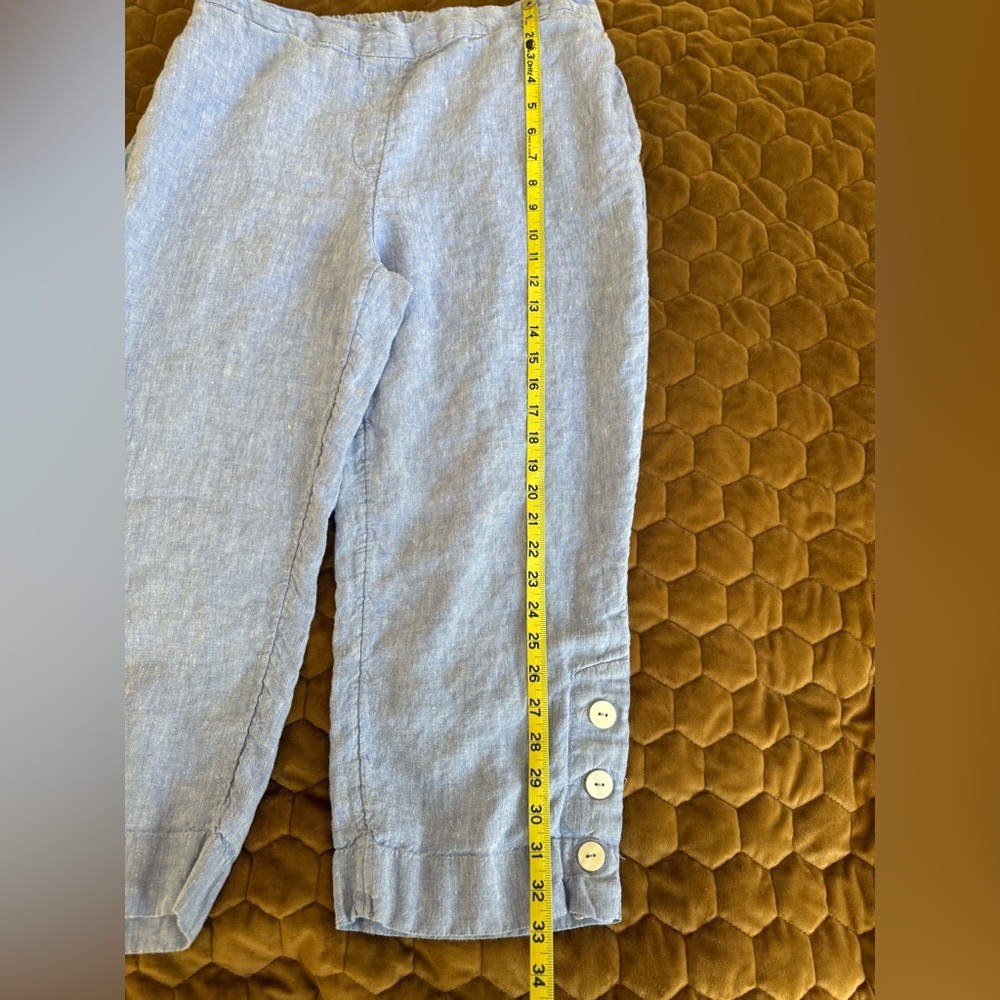 Chico's Blue Ankle Cropped Pants - Picture 2 of 7